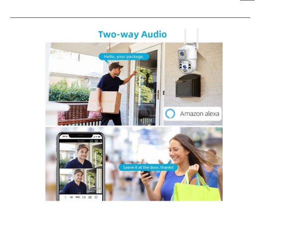 Wifi Smart V360 Pro 2 kamerás biztonsági kamera IP66 8 mp - Image 9