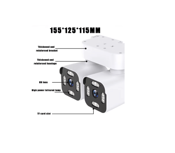 PTZ WIFI smart 2 dupla kamerás két irányú kamera 180 fok éjjellátó 2 irányú kommunikáció - Image 5