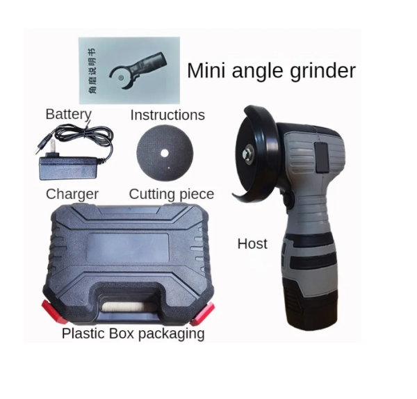 Profeszionális Mini 2 akumulátoros sarokcsiszoló, polírozógép 42 v 75 mm - Image 3