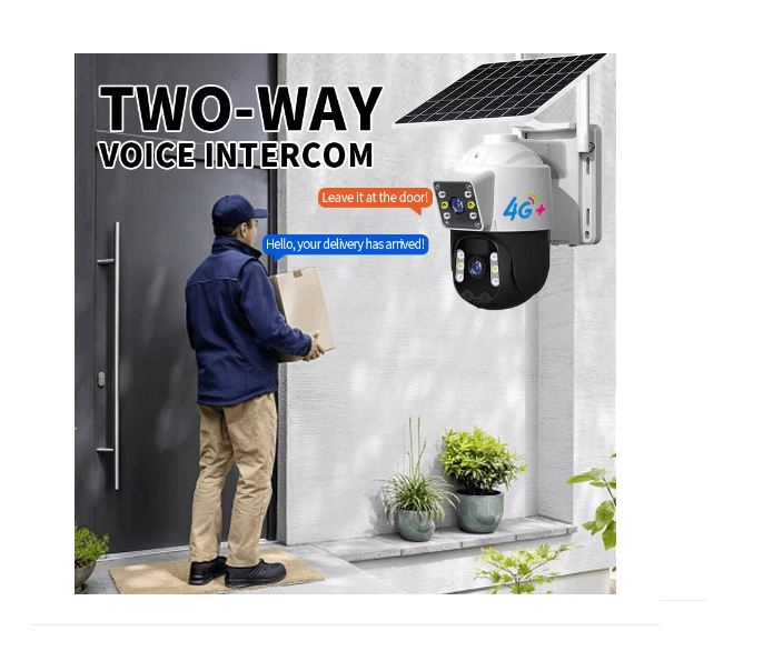 TSS-D203,Napelemes Térfigyelő kamera 4G Dupla lencsével 3MP+3MP, PTZ dóm, éjszakai mód, kültéri - Image 5