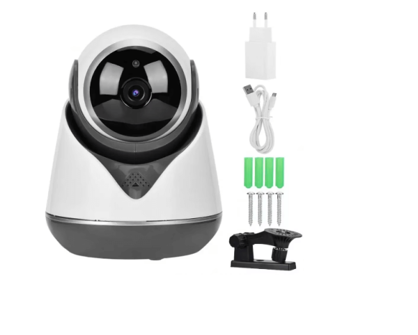WIFI BiTecBC-803 intelligens térfigyelő kamera IP, 2.0 MP, HD 1080p, Automata forgatás, Mozgásérzékelő, kétirányú kaputelefon, Éjszakai látás, Riasztó, Fehér - Image 6