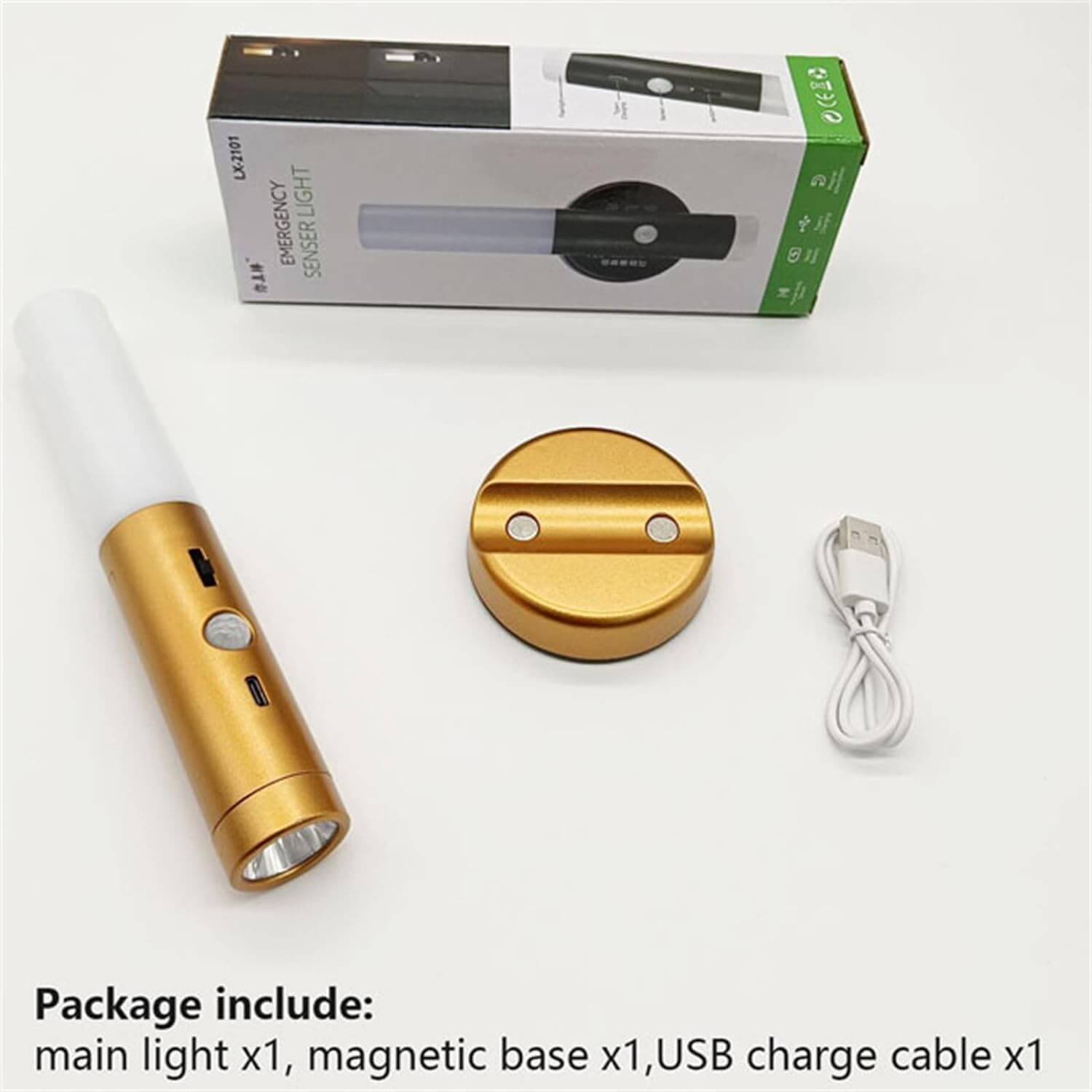 LED fáklya, mozgásérzékelős fali lámpa, levehető (mágneses) - Image 3