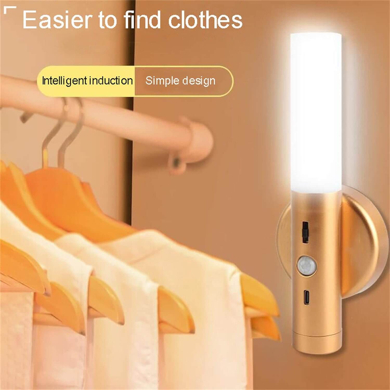 LED fáklya, mozgásérzékelős fali lámpa, levehető (mágneses) - Image 4