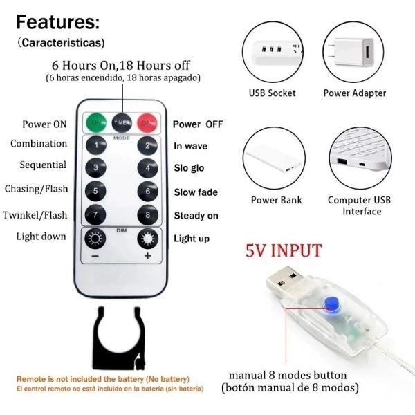 LED fényfüggöny/ drótfüzér távírányítóval, függönyre akasztható, Színes 3x2 méter - Image 4