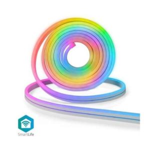 Okostelefonról bluetooth kapcsolaton vezérelhető, homogén borítású szilikon LED szalag, 5 méter