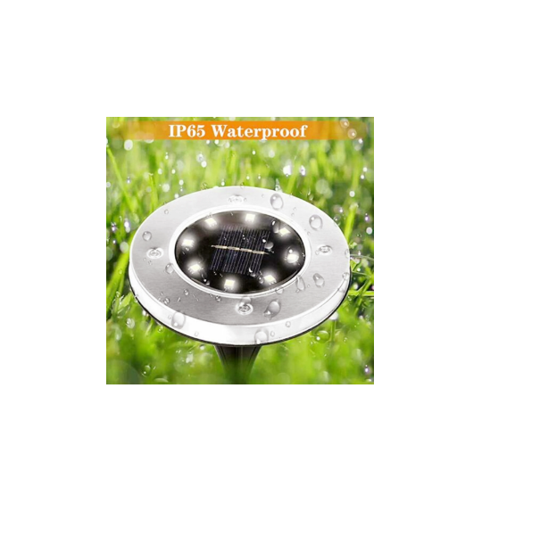 Disk Light Napelemes leszúrható gyep lámpa 8 LED/4 db - Image 3