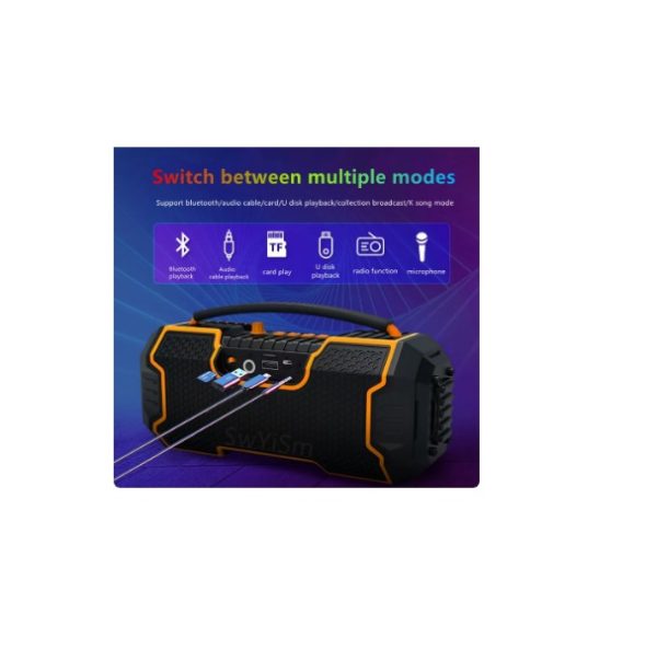 Hordozható karaoke Bluetooth hangszóró HT-M 10 mikrofonnal - Image 3