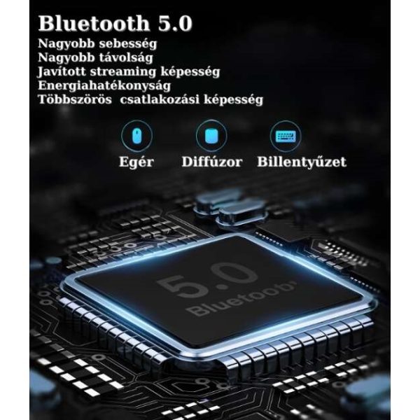 HY300 hordozható videoprojektor, Smart 4K Ultra HD, 5G wifi , beépített hangszóró, autofókusz, Bluetooth 5.0, LED, állítható vetítés 180 fokos elforgatás, fehér - Image 11