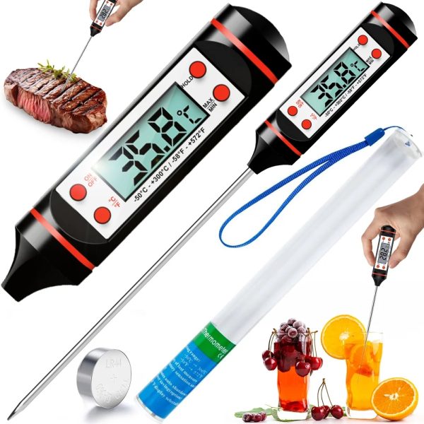Multifunkciós digitális konyhai maghőmérő LCD kijelzővel – 50°C-től + 300°C-ig