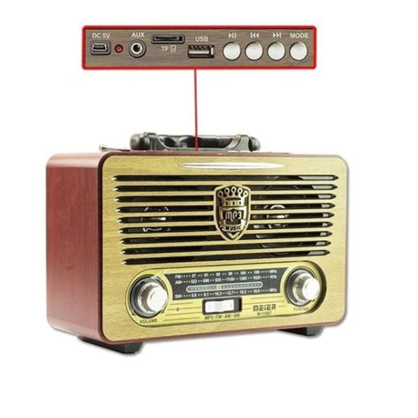 Meier M-115BT Retro Bluetooth hangszóró és rádió - Image 4