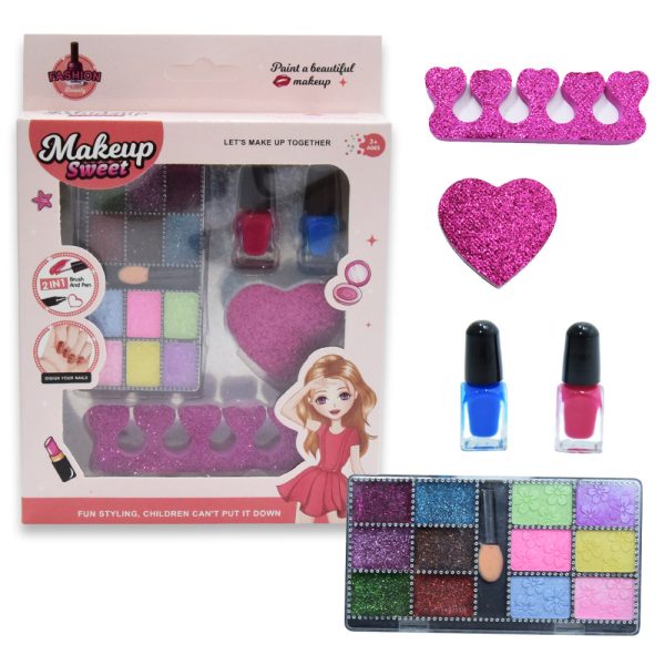 Gyerek sminkkészlet ,2 db körömlakkal és 2 féle palettával - Image 3