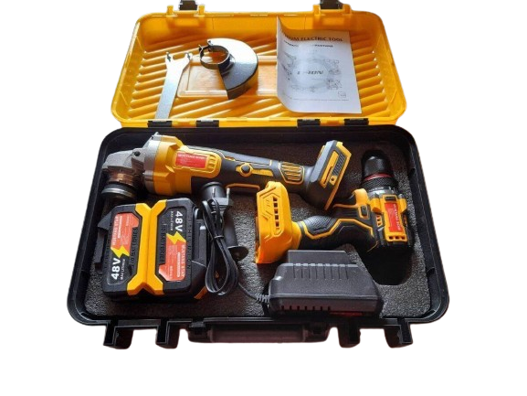 Mustang Star szerszámszett sarokcsiszoló és csavarbehajtó 2 akkumulátor 48 V