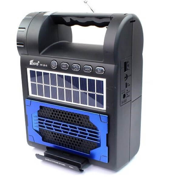 Napelemes Bluetooth hangszóró rádióval és zseblámpával FP-25-S - Image 2