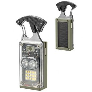 Vízálló kulcstartós, többfunkciós zseblámpa ,fekete