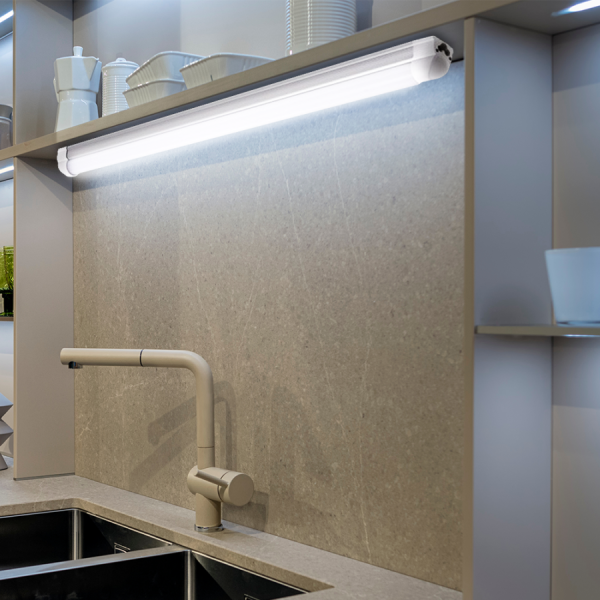 LED hidegfehér fénycső Lámpa  armatúrával, 36 W-os, 120 cm