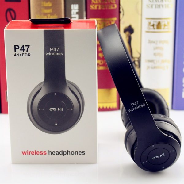 P47 vezeték nélküli fejhallgató, bluetooth-al, beépített mikrofonnal, FM rádió - Image 6