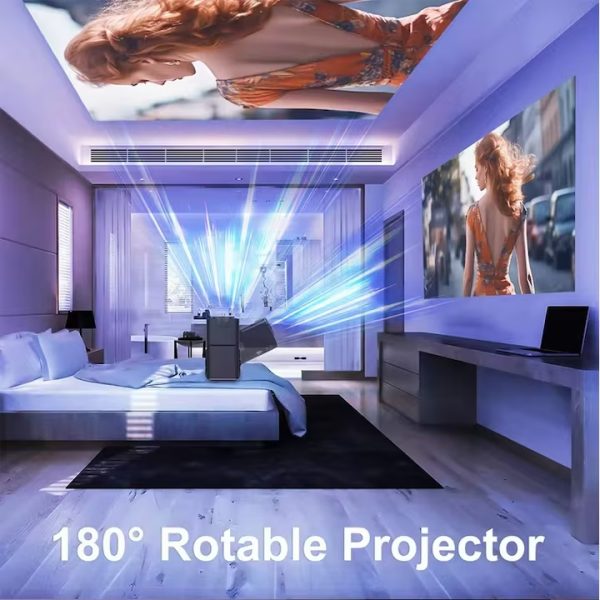 HY-320 Hordozható 4K Videó Projektor, Android 11, Wi-Fi & Bluetooth 5.0, 1GB RAM + 8GB ROM - Image 3