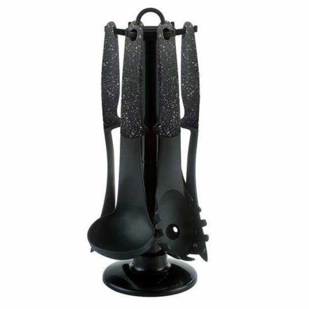 Royalty Line 7 részes tálalóeszköz készlet tartóállvánnyal, 3 féle színben, fekete,piros,barna - Image 7