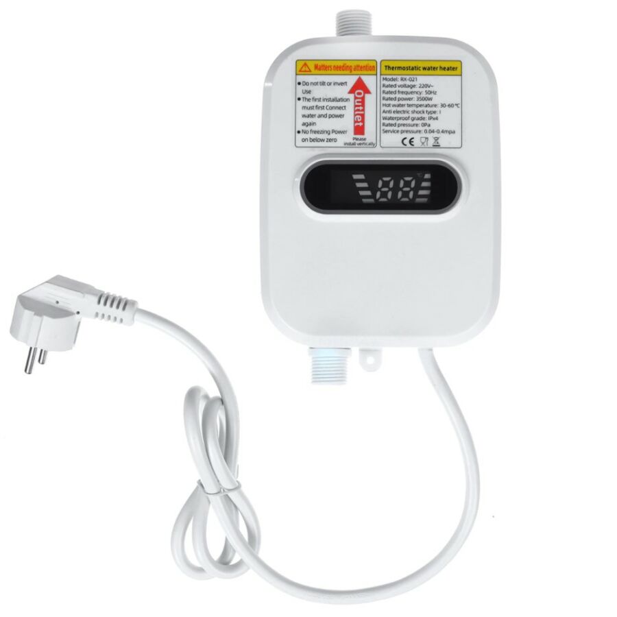 Zuhanyzós vízmelegítő RX-021, Atfolyós vízmelegítő LCD kijelzővel, IPX4 - Image 8