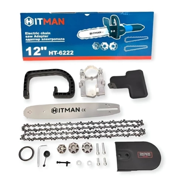 Hitman HT-6222 Univerzális Láncfűrész Adapter Sarokcsiszolóra Olajtartállyal 12" - Image 3