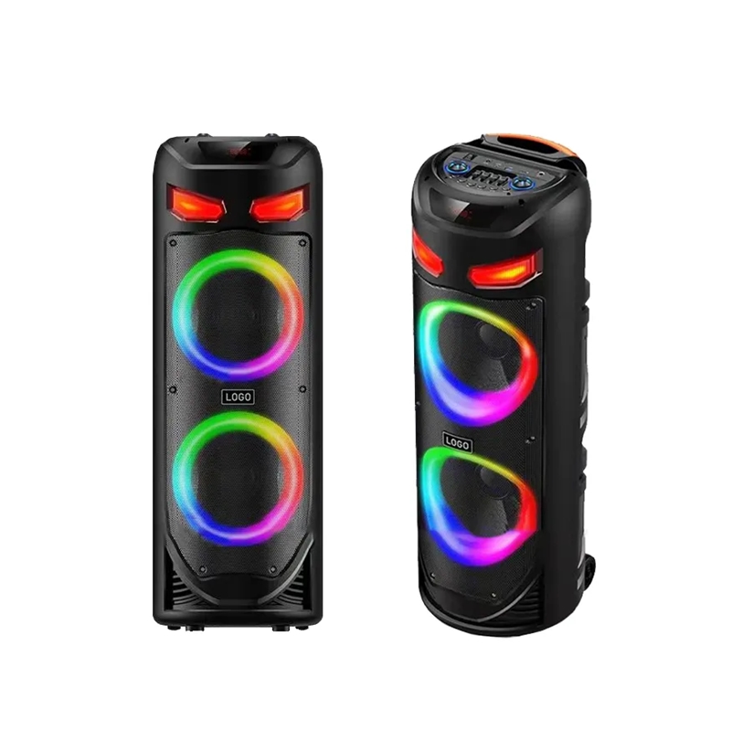 Sing-e ZQS8237 Hordozható hangszóró, 8 hüvelyk*2, 40W, USB/TF/FM/BT - Image 5