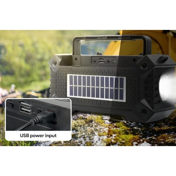 TO-370 Napelemes Bluetooth hangszóró és rádió, lámpával - Image 3