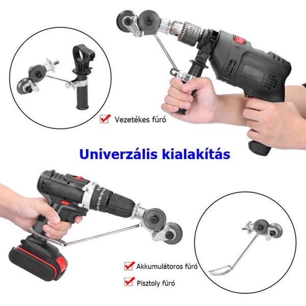 Univerzális Fúróba fogható lemezvágó, Fémlemez vágó - Image 4