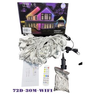 Hangulatos Okosvilágítás a Kertbe: 30 méteres, 72 LED-es Fényfüzér Alkalmazás- és Távirányító Vezérléssel