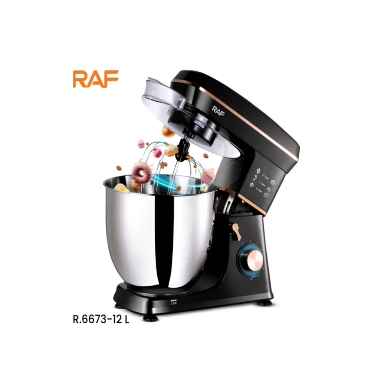 RAF Stand Mixer R.6673 - 1800W - 6L - 3 az 1-ben konyhai robotgép - Image 5