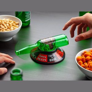 Üvegezős ivós játék, pörgesd és igyál