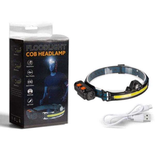 W678 Fejlámpa flexibilis COB LED + 90° állítható XPG LED, USB töltéssel - Image 6