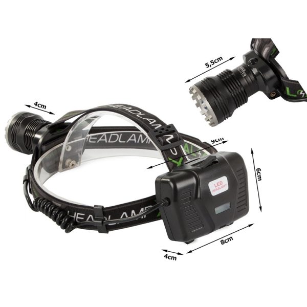 X-Balog XHP160 Zoomolható LED fejlámpa powerbankkal - Image 4