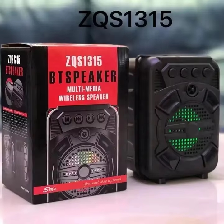 ZQS1315 Hordozható BT hangszóró, 5W, 20Hz-20KHz, RGB - Image 4