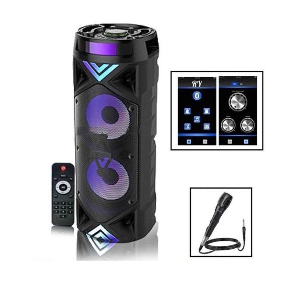 ZQS-6201 Hordozható hangszóró, Bluetooth hangfal mikrofonnal és távirányítóval, 30W - Image 4