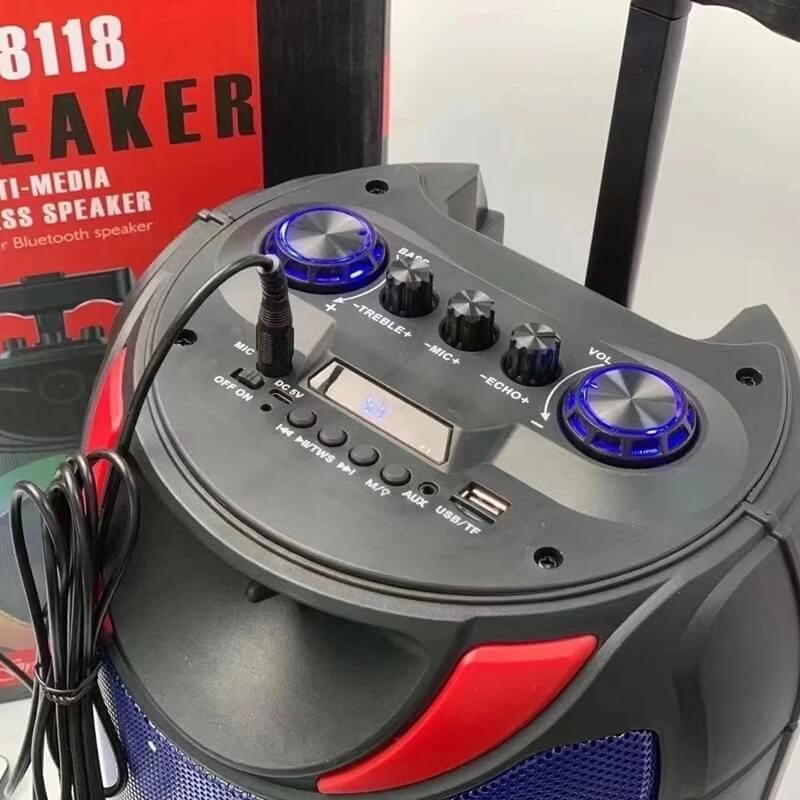 ZQS8118 Super Bass Bluetooth bőrönd hangszóró - Image 5