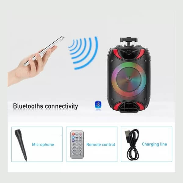 ZQS8118 Super Bass Bluetooth bőrönd hangszóró - Image 3