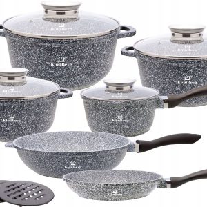 Klönberg KB-3927 indukciós 12 részes gránit bevonatú edénykészlet, (2.3L, 4.3L, 6.2L, 1.2L, 1.5L, 3.5L)