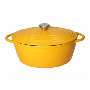 Zurrichberg öntöttvas edény fedővel ,ovális 27cm/5L