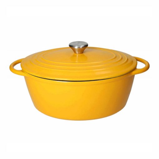 Zurrichberg öntöttvas edény fedővel ,ovális 27cm/5L