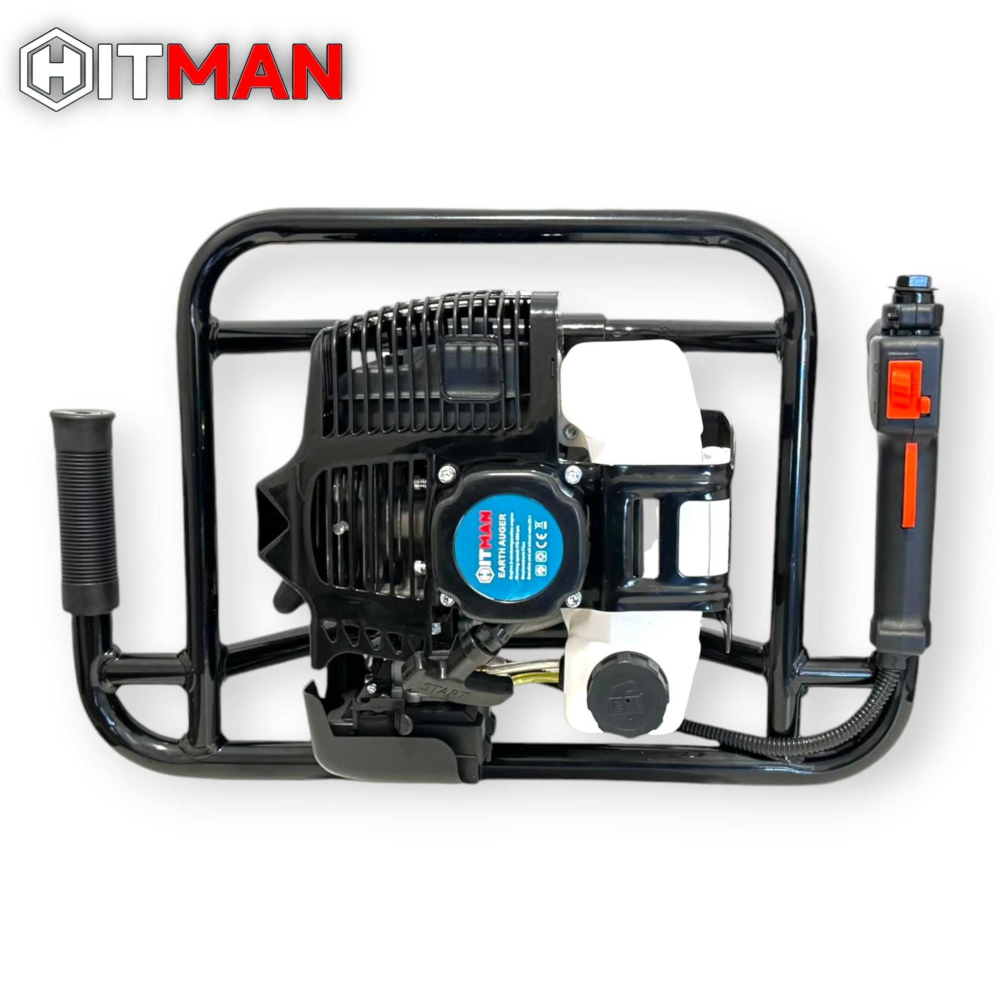 Hitman HT-ED76MAX 6.5HP 73cc Benzinmotoros Talajfúró 3 Fúrófejjel (100mm, 150mm, 200mm) - Image 2