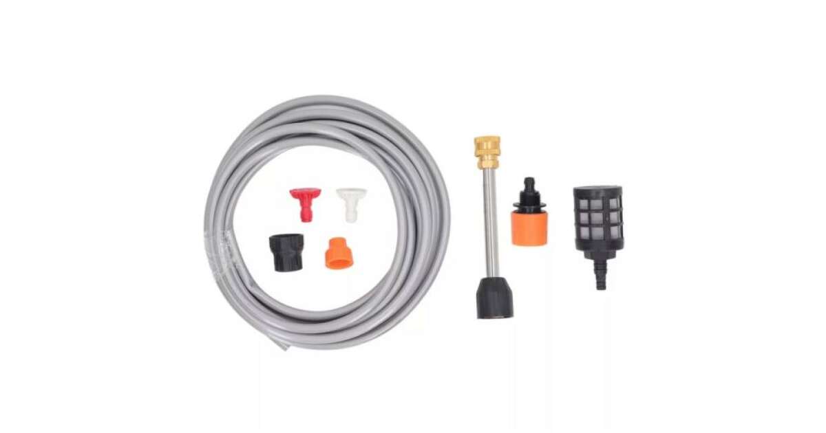 Fémházas 2 akkumulátoros mosó pisztoly + kiegészítőkkel , 22 bar , 48 V kofferben - Image 2