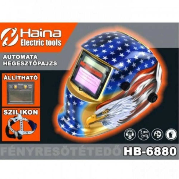 Haina Automata Hegesztőpajzs, szilikon betét, automatikusan fényre sötétedik - Image 6