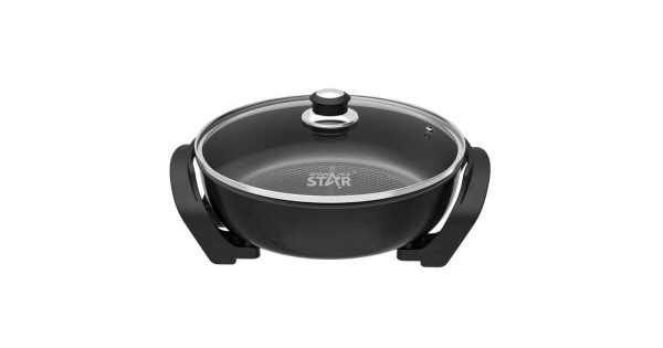 Elektromos  asztali serpenyő, tapadásmentes, 1500W , fekete