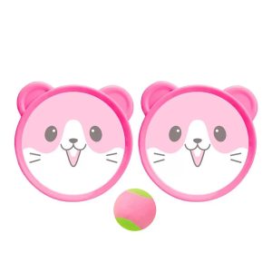 Tépőzáras korong játék 2db labdával,rózsaszín