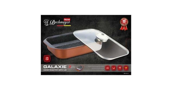Bachmayer 34cm Márvány Bevonatú Kacsasütő + Hőálló üveg fedő - Image 2