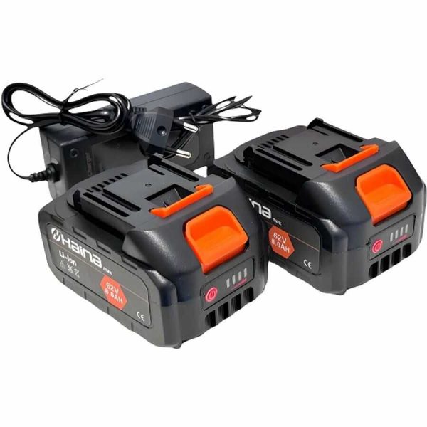 Haina HM-6822 Automata olajzású 8" láncfűrész 2db 62V 8.0Ah akkuval - Image 4