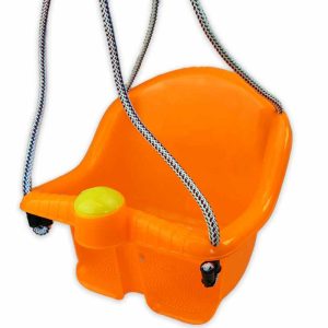 Bébi hinta dudával műanyag narancssárga