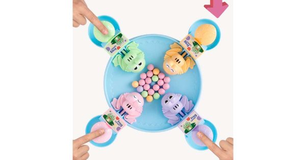 Békaetető asztali társasjáték rengeteg színes játékgolyóval - Image 2