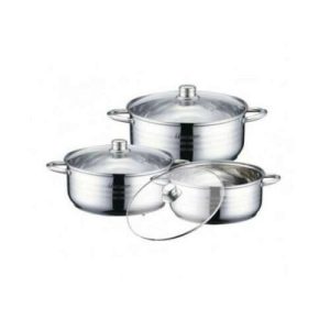 Berghome Line BL-1331 indukciós 6 részes rozsdamentes edénykészlet (2.5L, 3.4L, 4.5L),