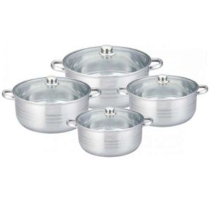 Berghome Line BL-1463 indukciós 8 részes edénykészlet hőálló fedővel (3.4L, 4.5L, 6.0L, 7.5L),